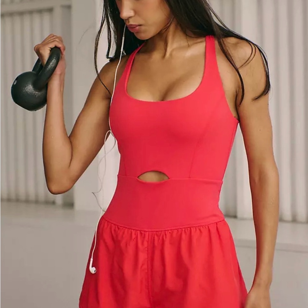Free People Righteous Runsie in Red